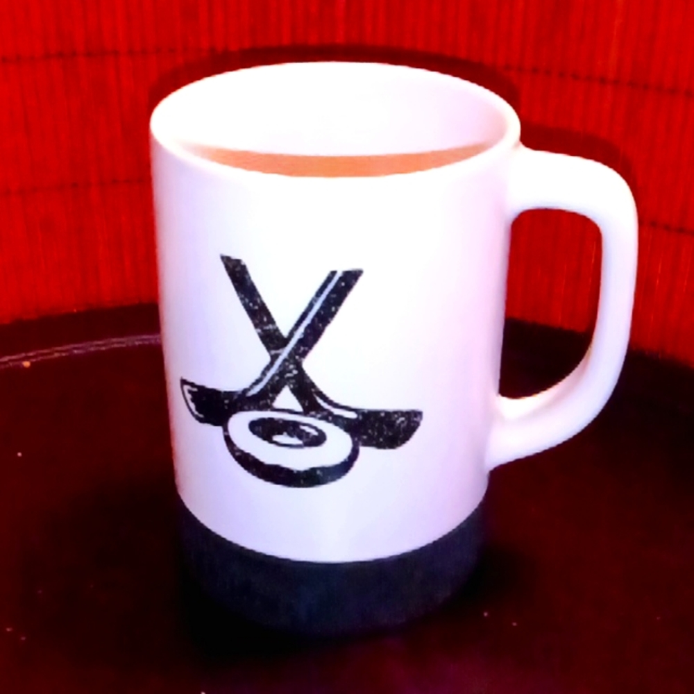 Rare...TIM HORTON "donut" hockey puck mug!